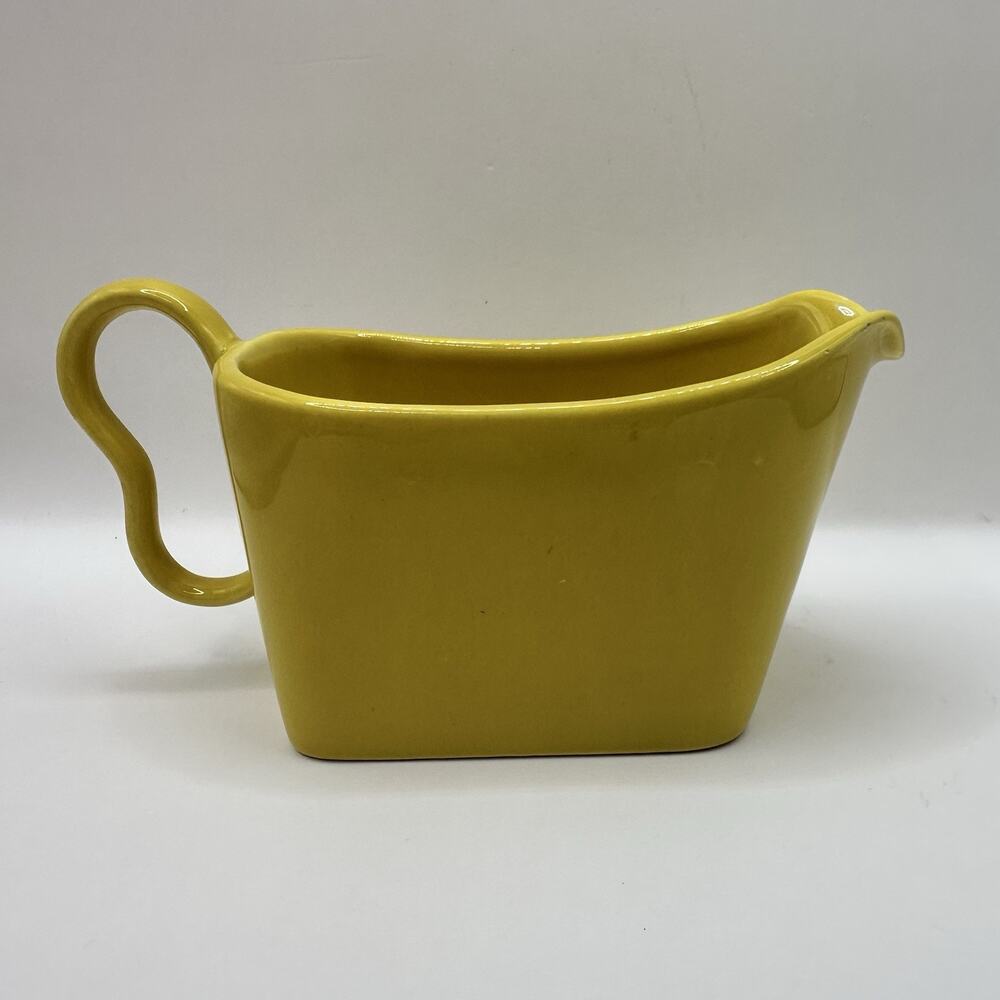Franciscan Pottery Tiempo Creamer Yellow Mustard MCM Mid Century Mini Small READ
